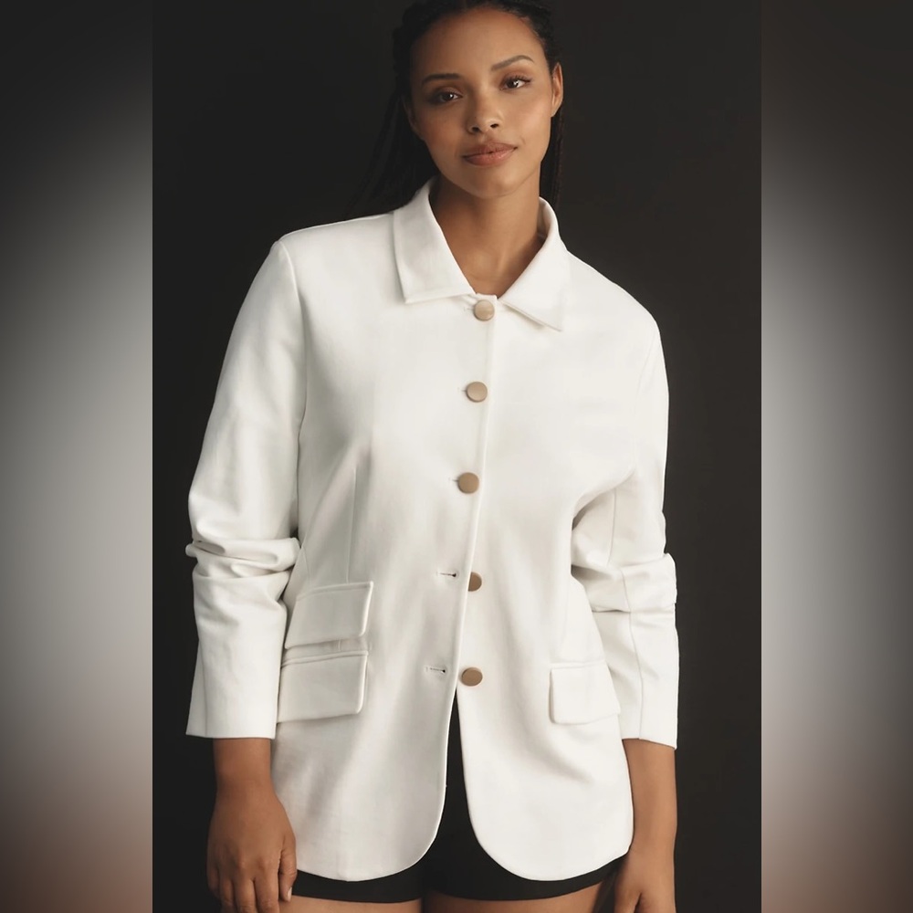 Anthropologie Dolan Left Coast Ponte Military Blazer Jacket - Picture 5 of 12